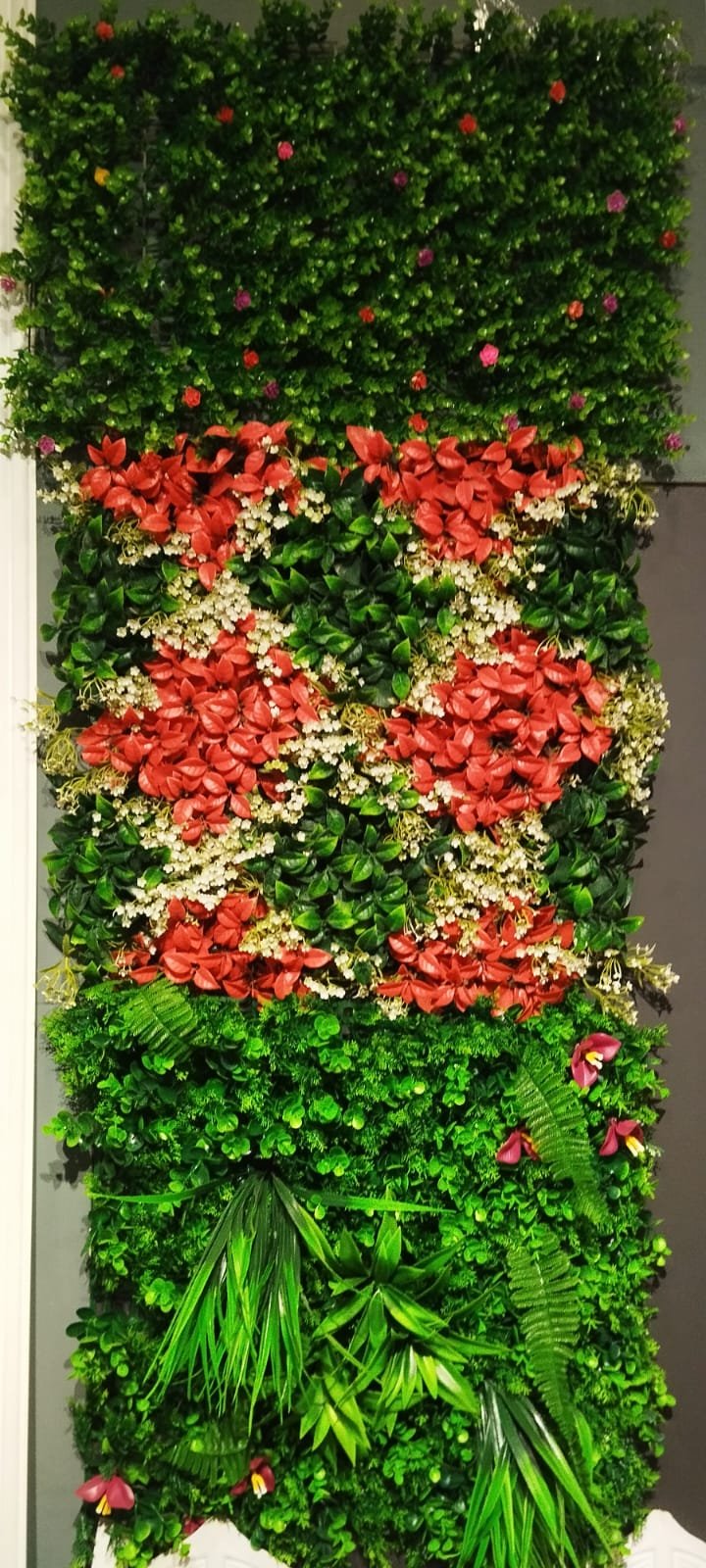 Artificial vertical garden green wall panels for homes and offices in Morigaon